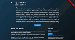 Desktop Screenshot of fiftyshadesgenerator.com